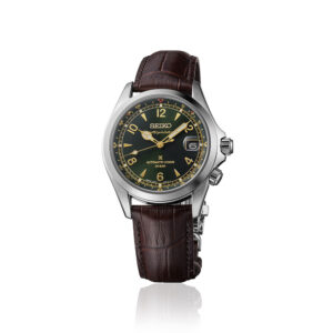 Orologio-Seiko-Laurel-Alpinist-Automatico-Uomo-Cinturino-Pelle-Marrone-Quadrante-Verde-SPB507J1-6