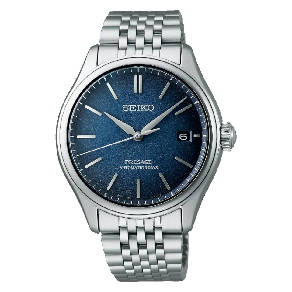 Orologio-Seiko-Presage-Classic-Ai-Iro-Blu-Automatico-Bracciale-Acciaio-SPB525J1