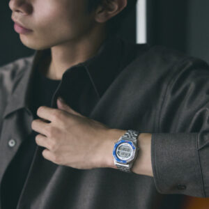 Orologio-Seiko-Sport-A829-Rotocall-Uomo-Quarzo-Digitale-Bracciale-Acciaio-Lunetta-Blu-Grigia-SMGG21P1-2