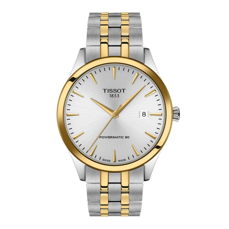 Orologio-Tissot-Classic-Dream-Automatico-Powermatic80-Uomo-40mm-Bracciale-Acciaio-PVD-Oro-Giallo-Quadrante-Silver-T158.407.22.031.00