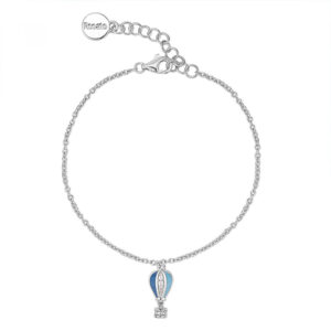 bracciale ciondolo mongolfiera argento 925 rosato aria rzar13