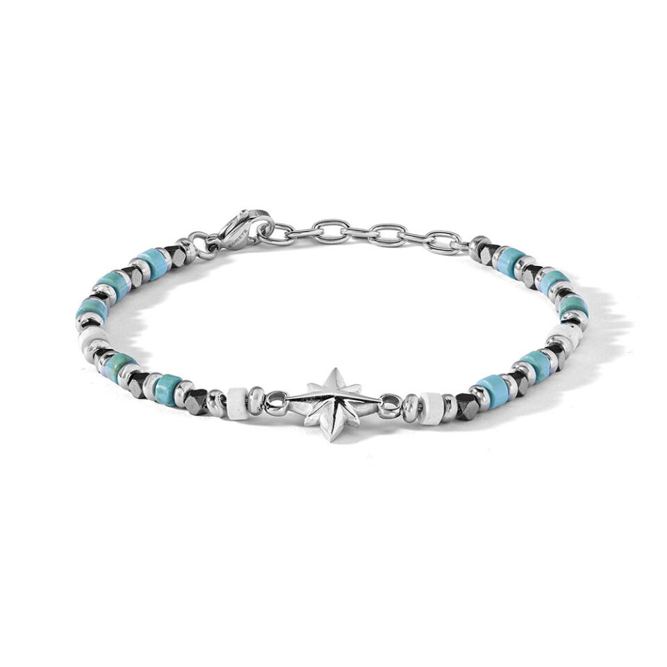 bracciale-uomo-acciaio-con-rosa-dei-venti-comete-turchese-aulite-ematite-ubr-1263