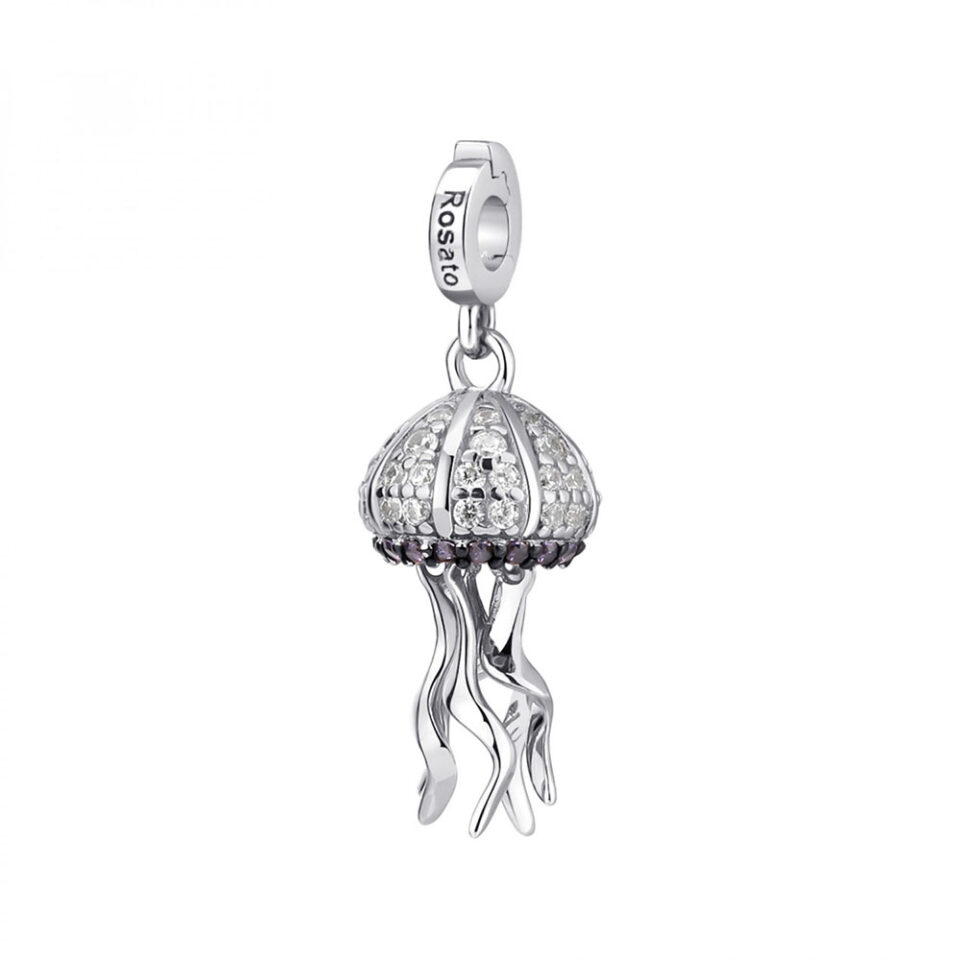 ciondolo charm medusa argento 925 rosato gioielli rz199r