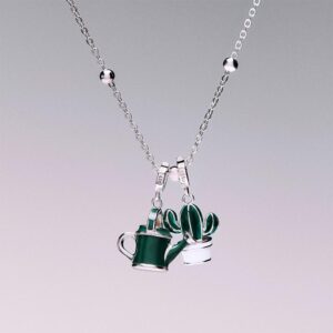 ciondolo charm rosato pianta grassa cactus argento rz248r