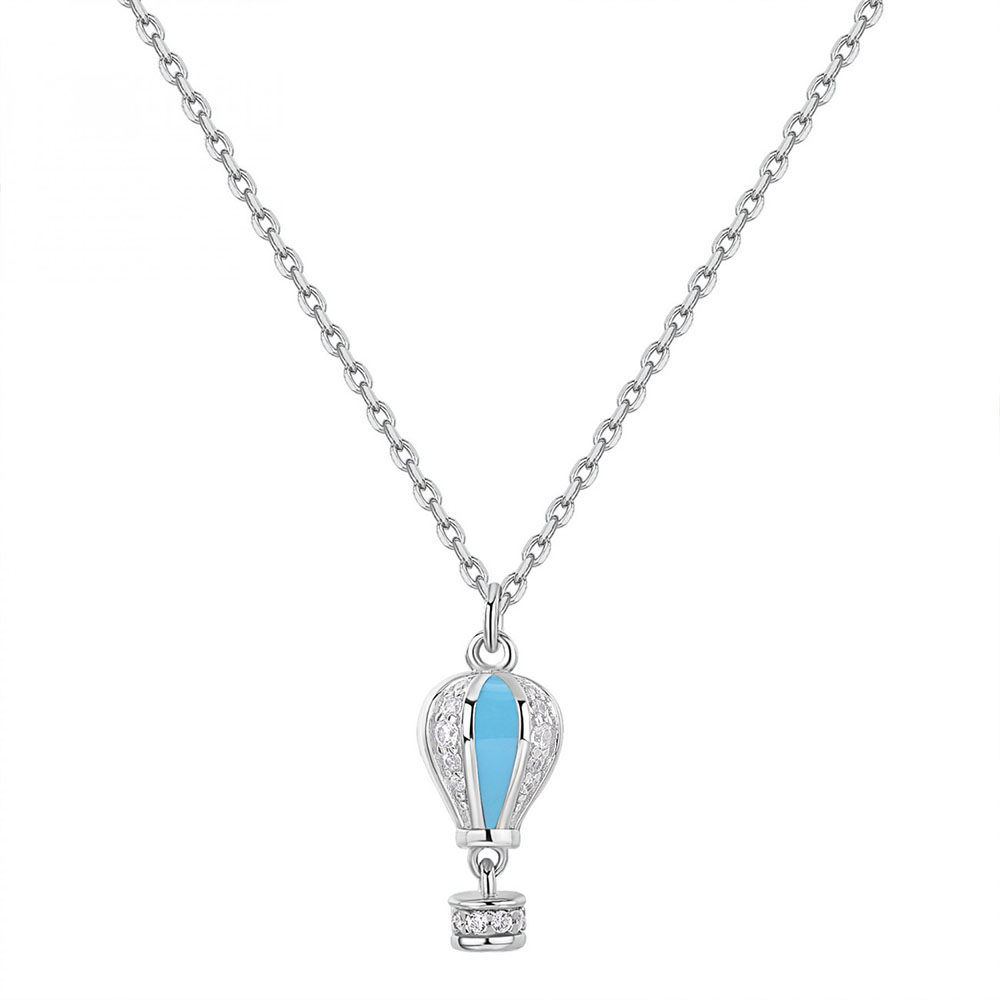 collana ciondolo mongolfiera argento 925 rosato aria rzar03