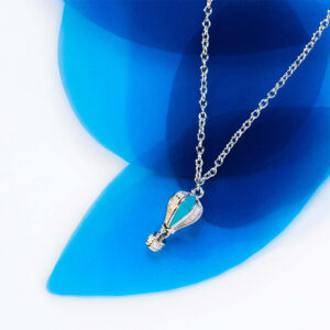 collana ciondolo mongolfiera argento 925 rosato aria rzar03