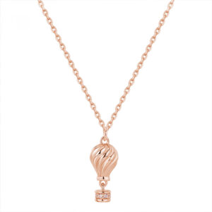 collana ciondolo mongolfiera argento placcata oro rosa rosato aria rzar02