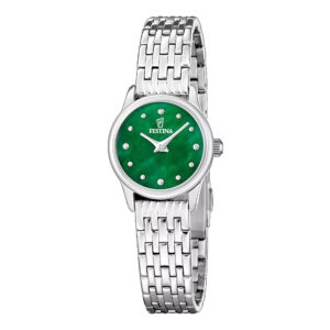 OROLOGIO-FESTINA-Lady-MADEMOISELLE-Quadrante-MADREPERLA-Verde-Bracciale-ACCIAIO-23mm-F20749-5