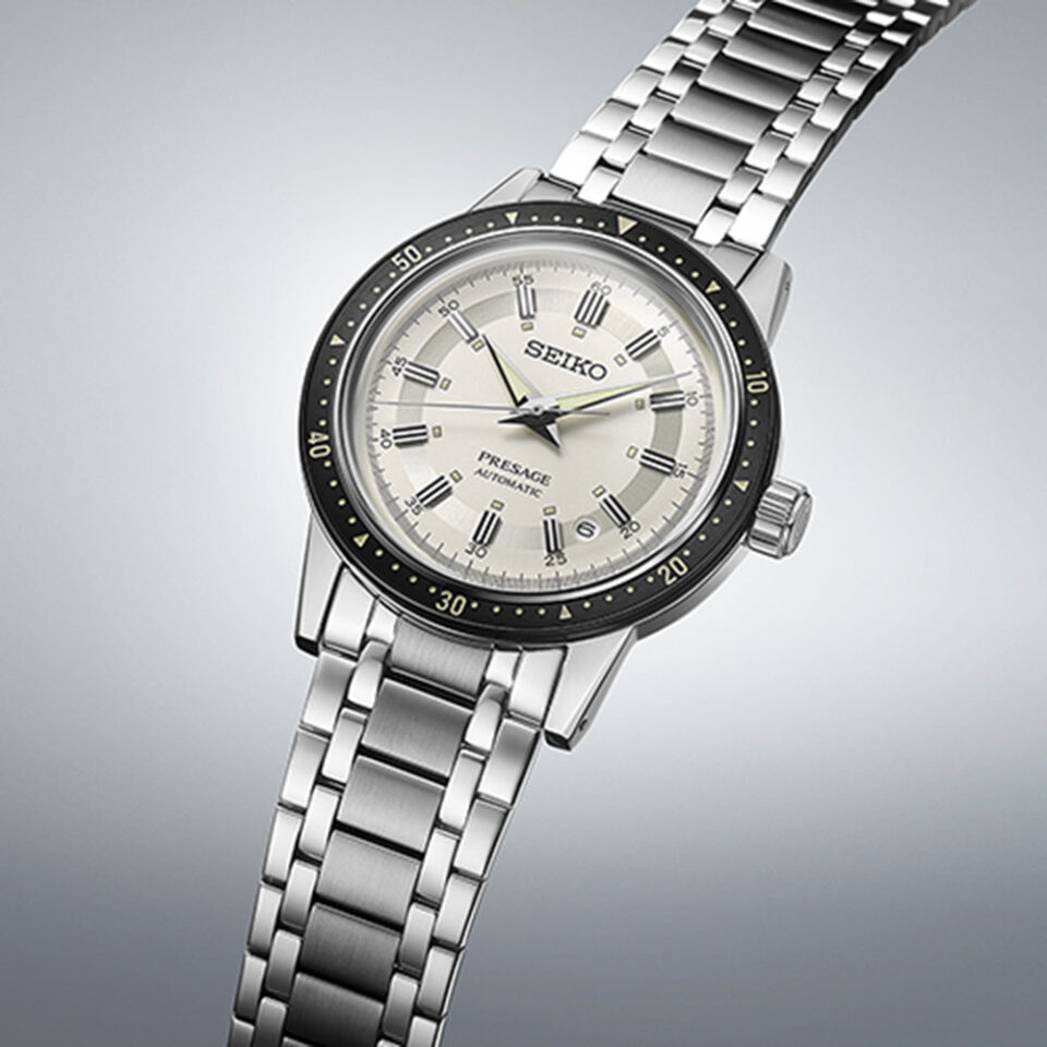 Orologio Seiko-Presage-Stile-60s-Bracciale-Acciaio-Quadrante-Silver-60esimo-anniversario-limited-Edition-SRPK61J1