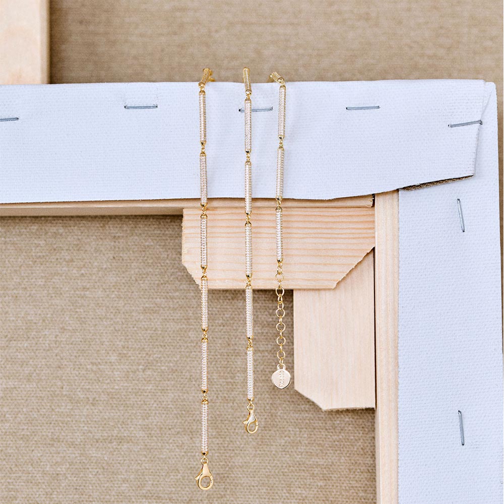 bracciale barrette argento dorato rosato rzbi67