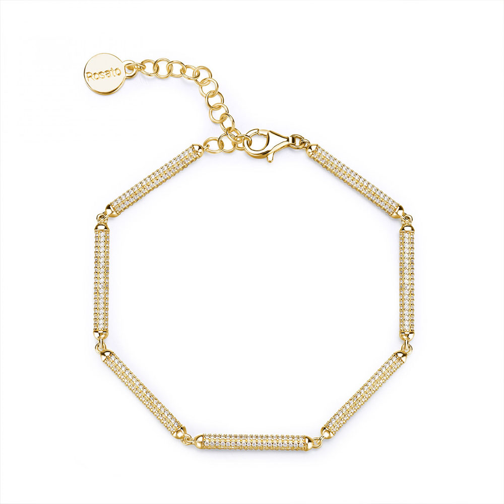 bracciale barrette oro giallo rosato rzbi67