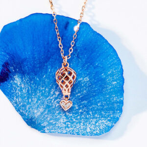 collana ciondolo mongolfiera argento placcato oro rosa rosato gioielli collezione aria rzar08