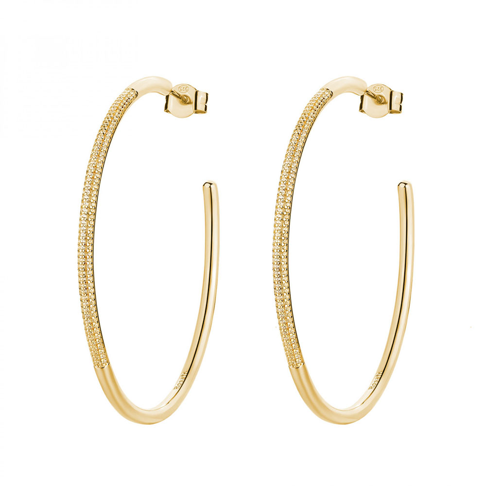 orecchini cerchio grandi rosato argento oro giallo rzbi78