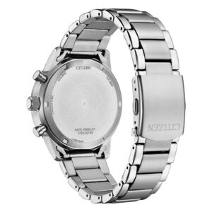 Orologio Citizen OF Aviator Crono Bracciale Acciaio Quadrante verde CA4720-52X-1