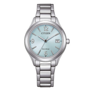 Orologio-Citizen-OF-Eco-Drive-Lady-Sporty-33mm-Bracciale-Acciaio-quadrante-Azzurro-FE6121-67L