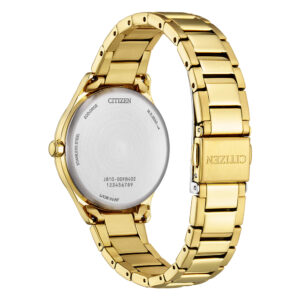 Orologio Citizen OF Eco Drive Lady Sporty 33mm PVD Oro Giallo Bracciale Acciaio quadrante Bianco FE6122-64A-1
