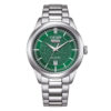 Orologio-Citizen-OF-Elegant-Eco-drive-Uomo-39mm-Giorno-Data-Bracciale-Acciaio-Quadrante-Verde-AW0151-85X