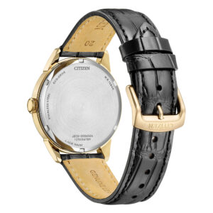 Orologio Citizen OF Elegant Eco drive Uomo 39mm Giorno Data cinturino pelle Quadrante Oro AW0153-04A-1