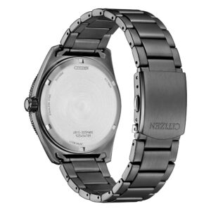 Orologio Citizen OF Marine Sport Eco Drive 42mm Bracciale Acciaio PVD Nero Quadrante Azzurro AW1887-56L-1