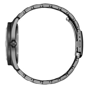 Orologio Citizen OF Marine Sport Eco Drive 42mm Bracciale Acciaio PVD Nero Quadrante Azzurro AW1887-56L-2