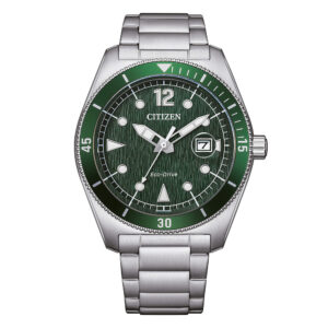 Orologio-Citizen-OF-Marine-Sport-Eco-Drive-42mm-Bracciale-Acciaio-Quadrante-Verde-AW1880-55X