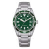 Orologio-Citizen-OF-Mechanical-Marine-38mm-Unisex-Automatico-Bracciale-Acciaio-Quadrante-Verde-NJ0220-52X