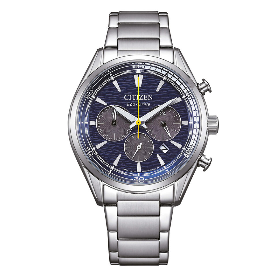 Orologio-Citizen-OF-Sport-Crono-Uomo-39mm-Bracciale-Acciaio-Quadrante-Blu-Texturizzato-CA4700-50L