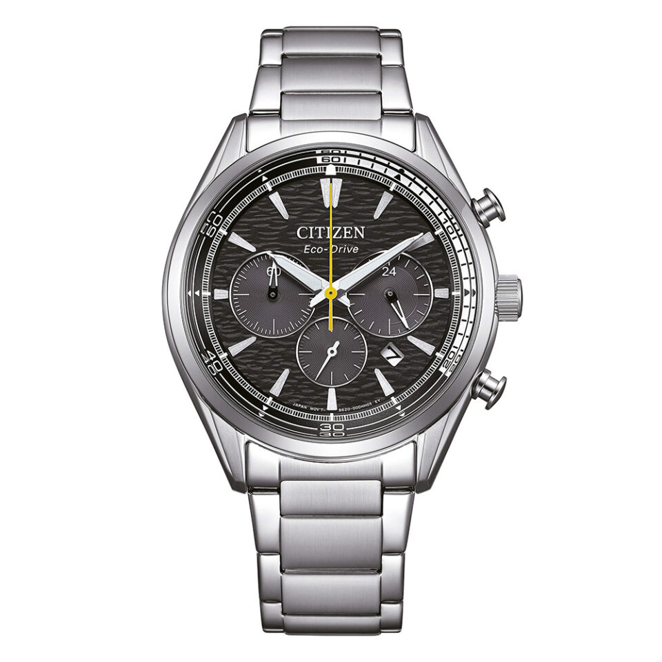 Orologio-Citizen-OF-Sport-Crono-Uomo-39mm-Bracciale-Acciaio-Quadrante-NeroTexturizzato-CA4700-50E.
