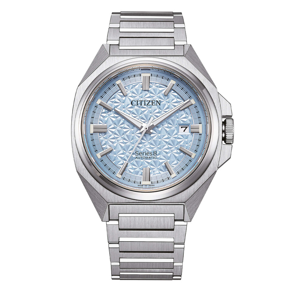 Orologio-Citizen-Serie-8-Automatico-831-Mechanical-Limited-Edition-Bracciale-Acciaio-Quadrante-Ice-Blu-NB6051-59L