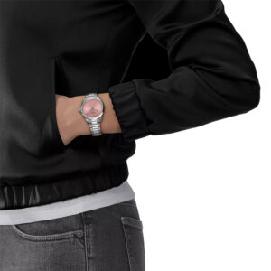Orologio Tissot PR100 Lady Quadrante Rosa Bracciale Acciaio Batteria T150.210.11.331.00-1
