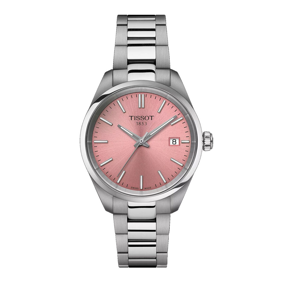 Orologio-Tissot-PR100-Lady-Quadrante-Rosa-Bracciale-Acciaio-Batteria-T150.210.11.331.00.