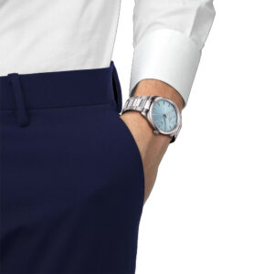 Orologio Tissot PR100 Uomo 40mm Quadrante Azzurro Bracciale Acciaio Quarzo T150.410.11.351.00-1
