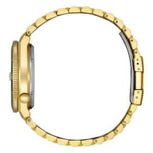 Orologio Citizen Tsuyosa Automatico Uomo Bracciale Acciaio PVD Oro Giallo Quadrante Verde Scuro NJ0232-53X-2