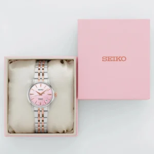 Orologio-donna Seiko-Presage-Cocktail--automatico-Limited-edition-Sakura-Aviation-Acciaio-bicolore-Quadrante-Madreperla-rosa SRPM06J1.