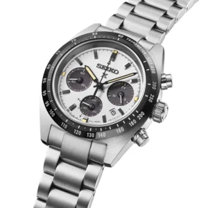 Orologio-uomo Seiko-Prospex-Speedtimer-Crono-Ricarica-Solare-in Acciaio-Quadrante-Panda-Limited-edition-SSC961P1
