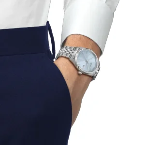 Orologio Tissot Ballade 40mm azzurro indossato T156.410.11.351.00