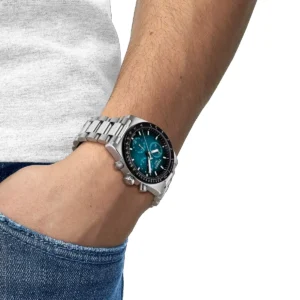 Orologio Tissot PR516 38mm blu automatico indossato t1494171164101