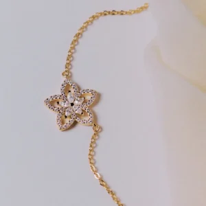 collana ciondolo fiore argento placcato oro giallo rosato gaia rzga84