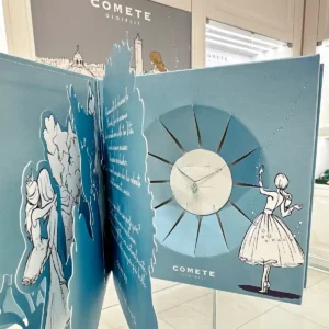 confezione regalo collana comete gioielli oro bianco 375 con acquamarina cuore e diamante kglq0013