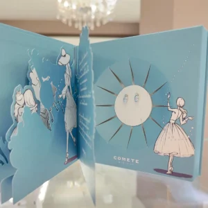 confezione regalo orecchini oro bianco e acquamarina ovale comete gioielli korq001