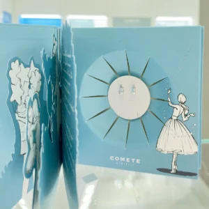 confezione regalo orecchini oro bianco acquamarina goccia e diamanti comete gioielli koeq002