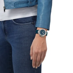 indosso orologio tissot t race cronografo unisex blu