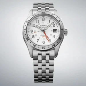 Orologio-Seiko-5-Sport-GMT-Explorer-Automatico-Quadrante-Bianco-Bracciale-Acciaio-SSK059K1.