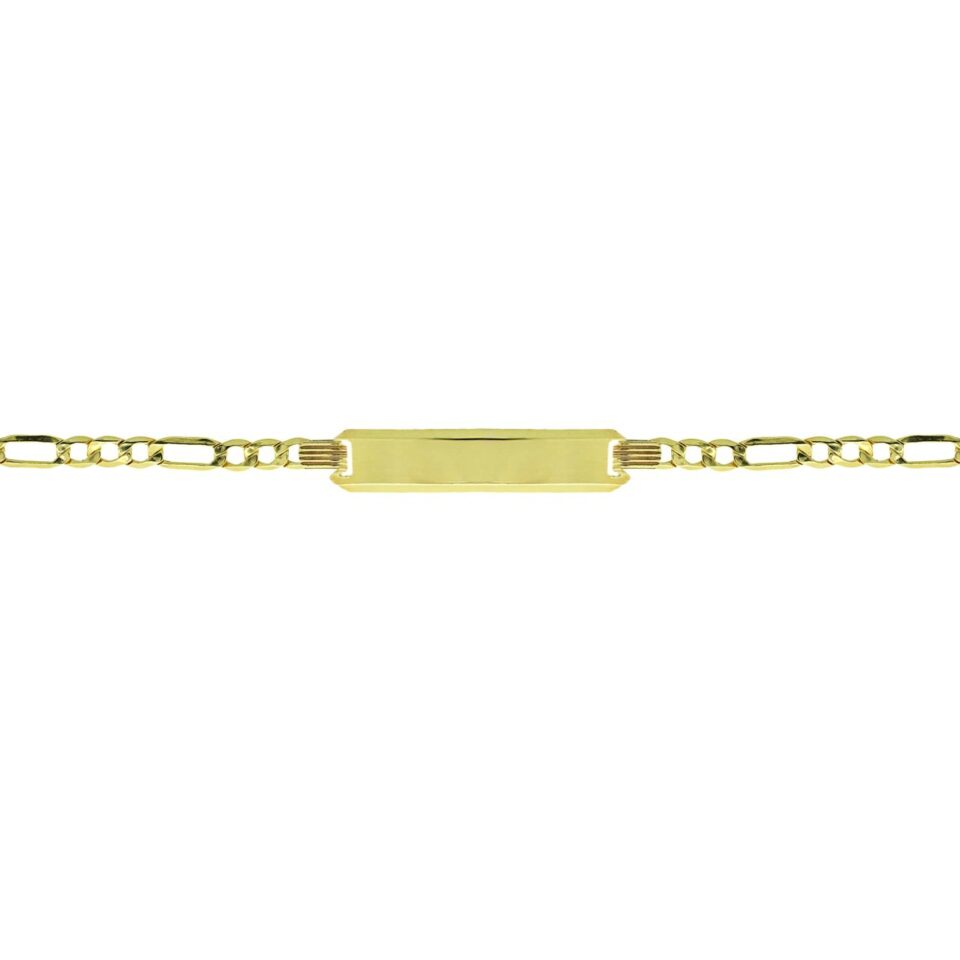 bracciale uomo ragazzo oro giallo 375 9 kt con targhetta personalizzabile