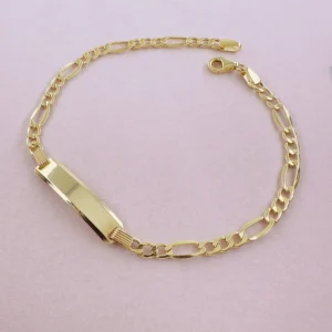 bracciale uomo ragazzo oro giallo 375 9 kt con targa personalizzabile