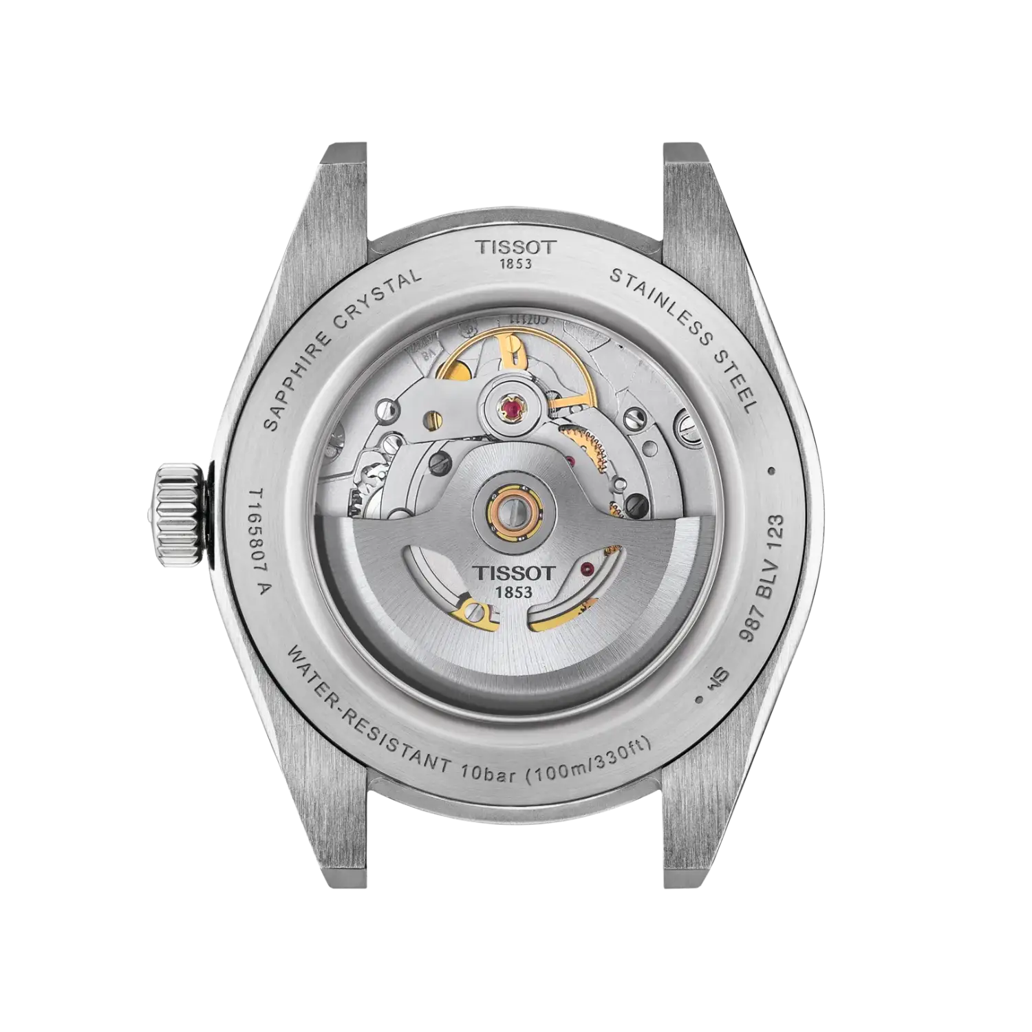 fodello con vista movimento automatico orologio tissot gentleman 38mm