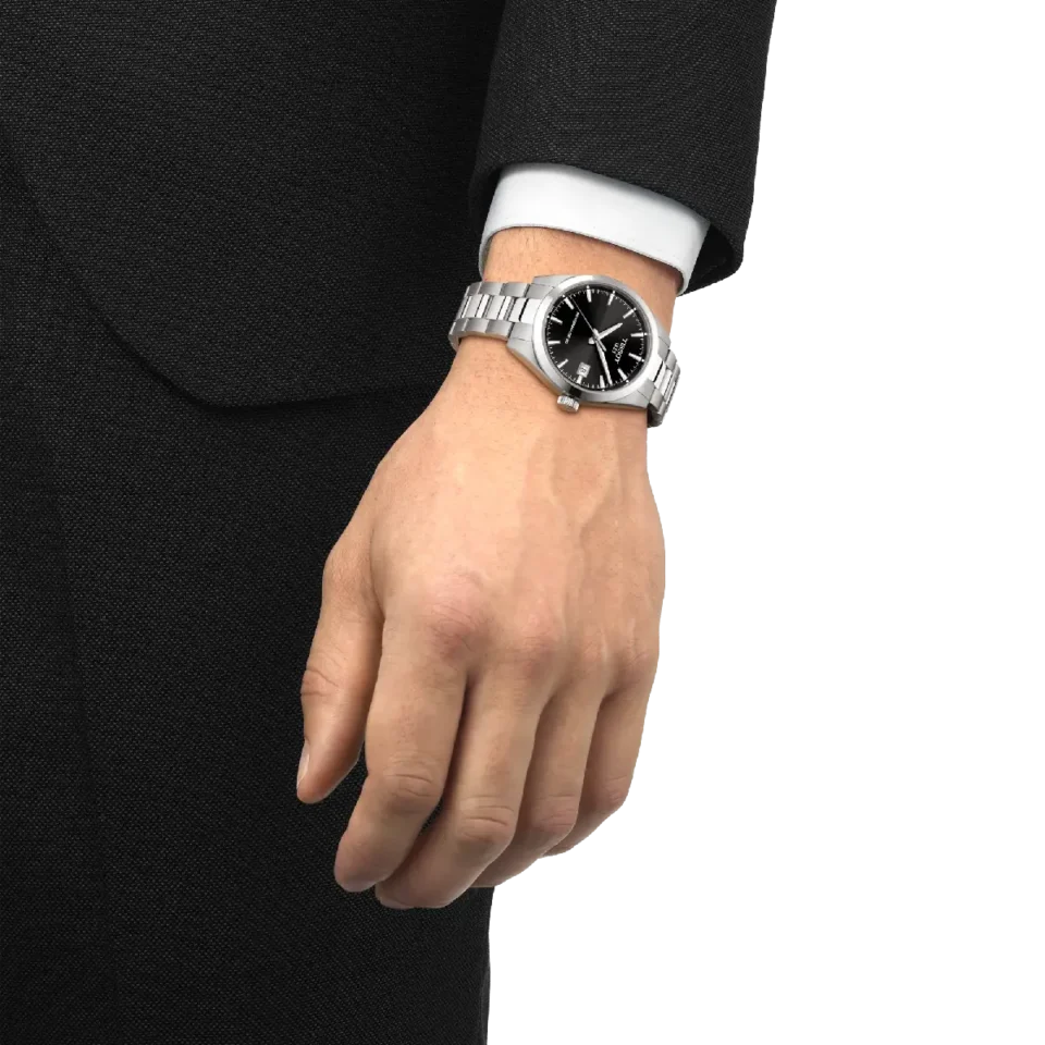 orologio tissot gentleman 38mm nero automatico indossato