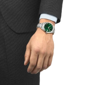 orologio tissot gentleman 38mm verde automatico indossato