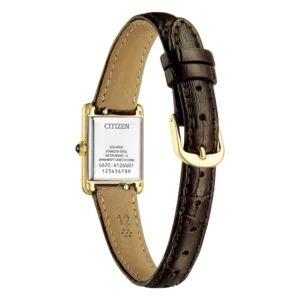 orologio rettangolare citizen EG2797-13A cinturino pelle