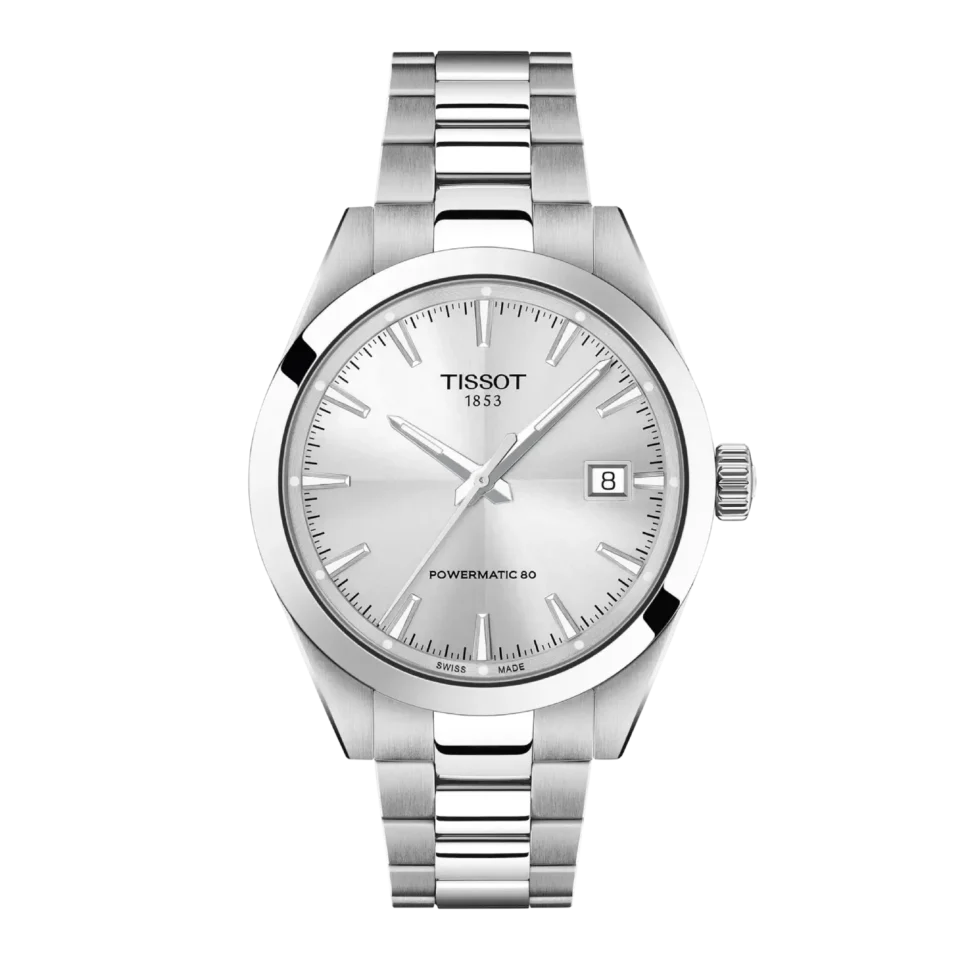 orologio tissot gentleman 38mm bianco silver automatico t165.807.11.031.00